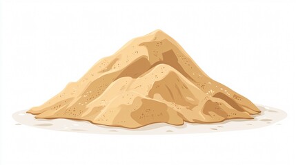 Sand Building Material Vector Isolated Illustration for Construction Projects