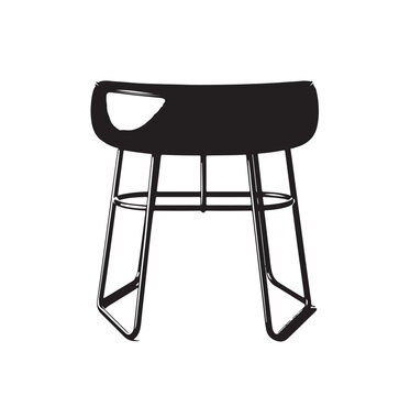 recommend clip art: Stool Seat silhouette vector illustration