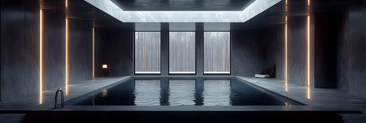 Fototapeta premium Indoor Pool 3D Illustration