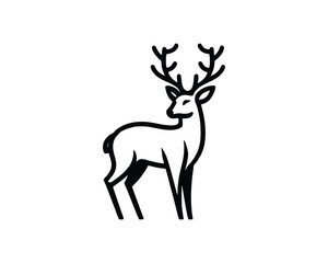Obraz premium Reindeer logo design vector template