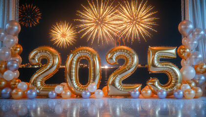 2025 happy new year celebration design photo