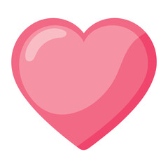 pink love heart icon vector illustration on white background  