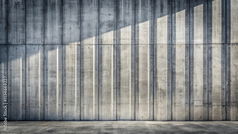 Aufkleber a minimalist composition showcasing a smooth, concrete wall with vertical stripes, a subtle interpla