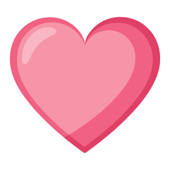 pink love heart icon vector illustration on white background  