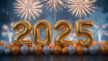 2025 happy new year celebration design photo