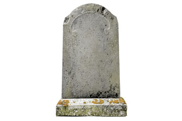 Blank Old Gravestone Isolated on PNG Transparent Background