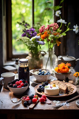 Wholesome Morning: An Aesthetic Interpretation of a Rustic Breakfast Spread