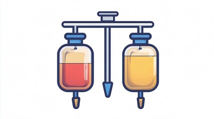 Obraz premium Professional Infusion Bag Intravenous Therapy Icon Vector