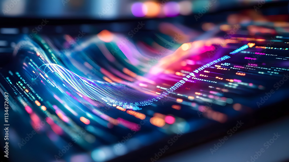 Poster data analytics and key performance indicators on information for business strategy and intelligence.