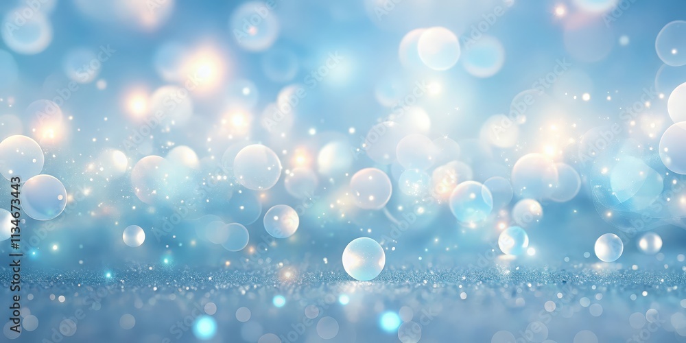 Poster A luminous abstract background with sparkling lights and bokeh effects, creating a magical and ethereal atmosphere