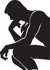 Man Thinking Silhoutte