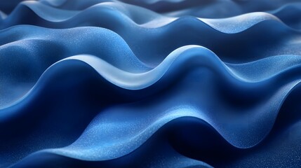Obraz premium Blue abstract waves resembling fluid motion across a textured surface image