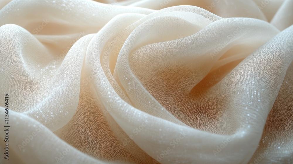Poster elegant white fabric texture close-up background soft focus macro surface design