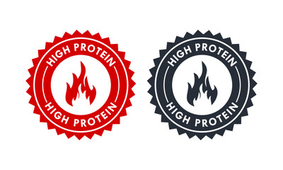 High protein design logo template illustration
