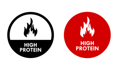 High protein design logo template illustration