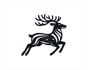 christmas deer vector illustration 
