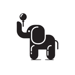 balloon animal silhouette vector illustration