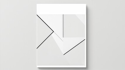 A minimalist black and white photograph featuring abstract geometric shapes and lines, creating a modern and artistic composition