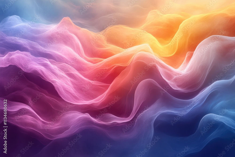 Poster vibrant abstract rainbow color blend soft focus background