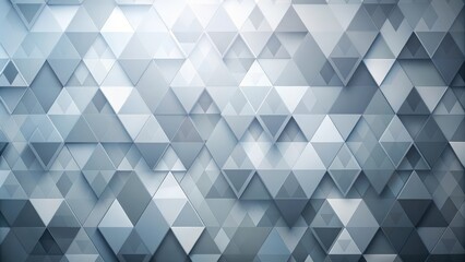 Fototapeta premium Geometric abstract background with a subtle gradient of grey and white triangular shapes. The arrangement creates a sense of depth and dimension.