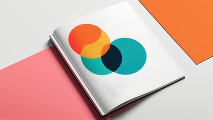 A vibrant and modern photograph featuring an abstract composition of overlapping circles in bright, contrasting colors. The image showcases a minimalist design