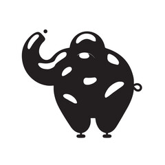 balloon animal silhouette vector illustration