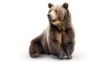 A Grizzly Bear Sitting Down