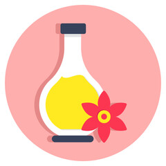 Trendy vector design of essential bottle