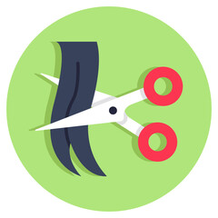 Editable design icon of haircut