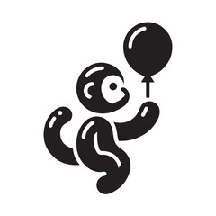 Fototapeta premium balloon animal silhouette vector illustration