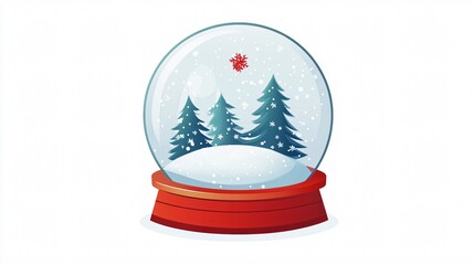 Snow Globe Icon Transparent Vector Isolated - Professional Winter Wonderland Design Element