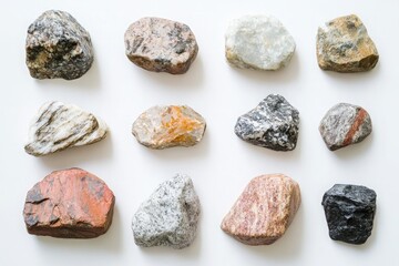 set of rocks from biology book