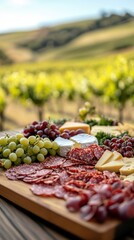 Rustic Vineyard Cheese and Charcuterie Board