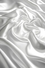 Naklejka premium Elegant Draped White Silk Fabric Texture