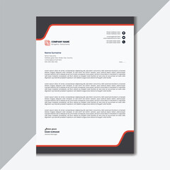 Official Minimal Creative Abstract Style Business Corporate Letterhead Design Template