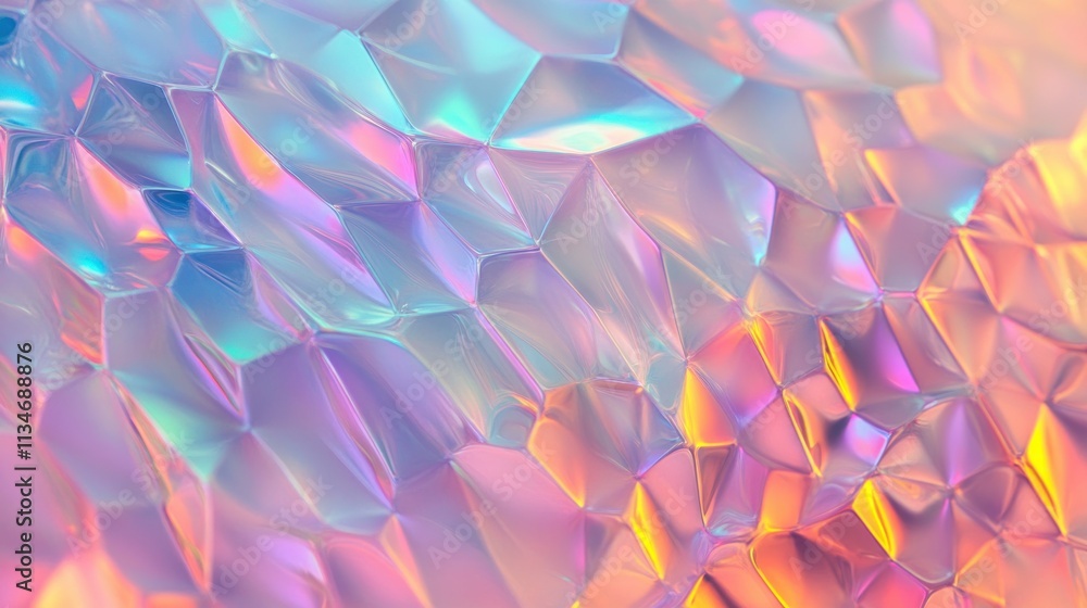 Poster holographic texture abstract background with iridescent patterns and pastel colors