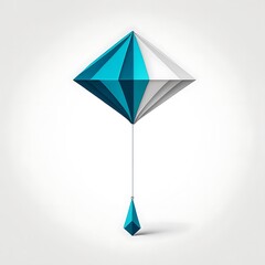 a blue diamond shaped object with a blue diamond on it