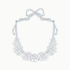 Vintage Frame Graphics Vector Art  Graphics ,Vintage hand drawn frame Royalty, Vintage, Beautiful Flowers, Frame, Royalty,Wedding Crest