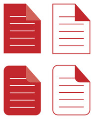 ファイルアイコンセット 赤
