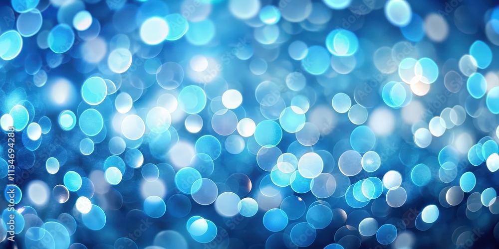 Aufkleber A mesmerizing abstract background with soft, glowing blue bokeh circles creating a dreamy and ethereal visual experience