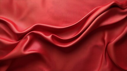 Obraz premium Elegant red fabric flowing valentine’s day background for romantic themes and designs