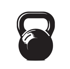 kettlebell silhouette vector illustration
