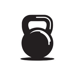kettlebell silhouette vector illustration