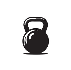 kettlebell silhouette vector illustration