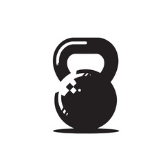 kettlebell silhouette vector illustration
