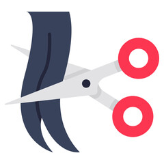 Editable design icon of haircut