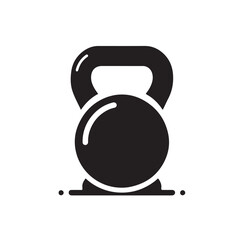 kettlebell silhouette vector illustration