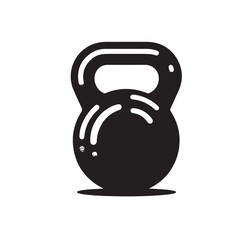 kettlebell silhouette vector illustration