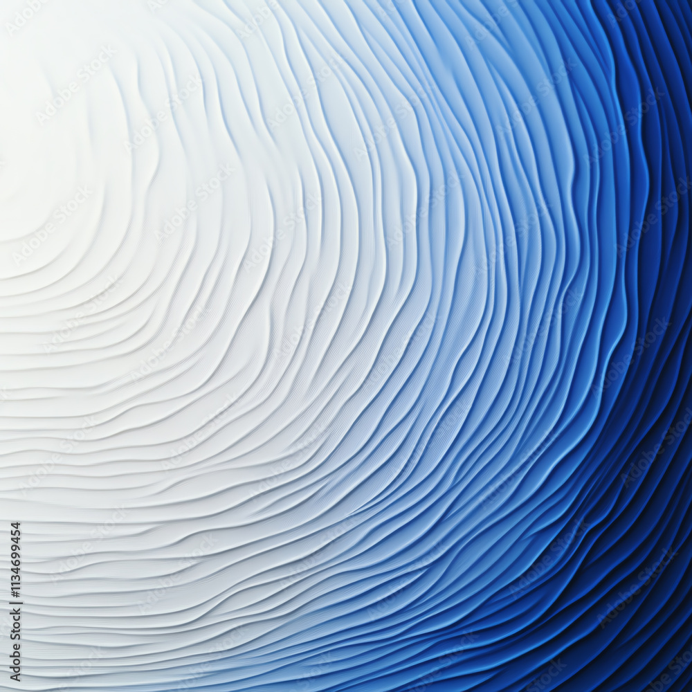 Aufkleber abstract waves in blue tones create a serene and modern visual effect.