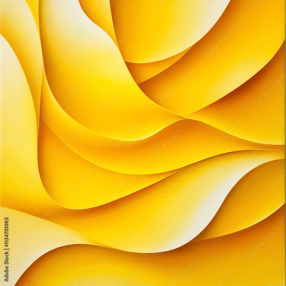 Poster dynamic yellow wave patterns creating an energetic and vibrant visual experience.